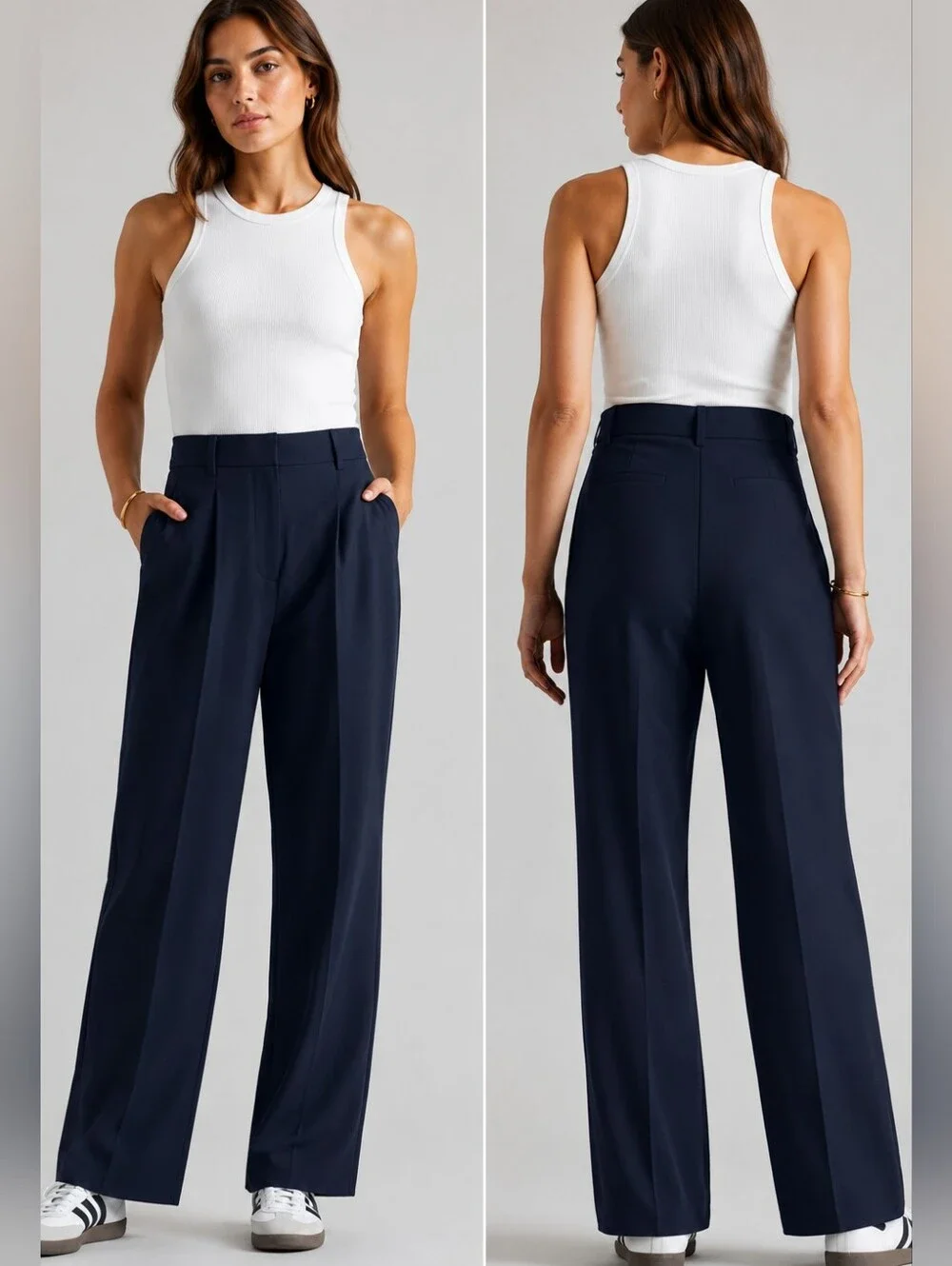 RHONE Commuter Pleated Trouser Pants Navy Blue Size 12 NWT